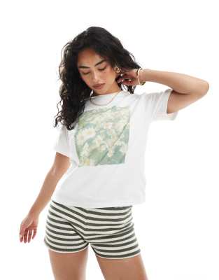 Cotton On Lounge graphic tee in white - WHITE - view 1
