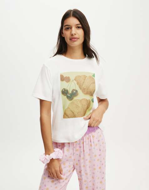 Cotton On Lounge graphic tee in white - view 1