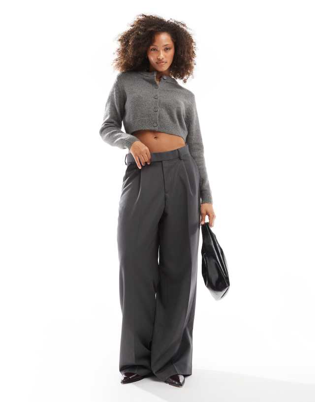 Cotton On lounge soft cropped knit cardigan in gray | ASOS