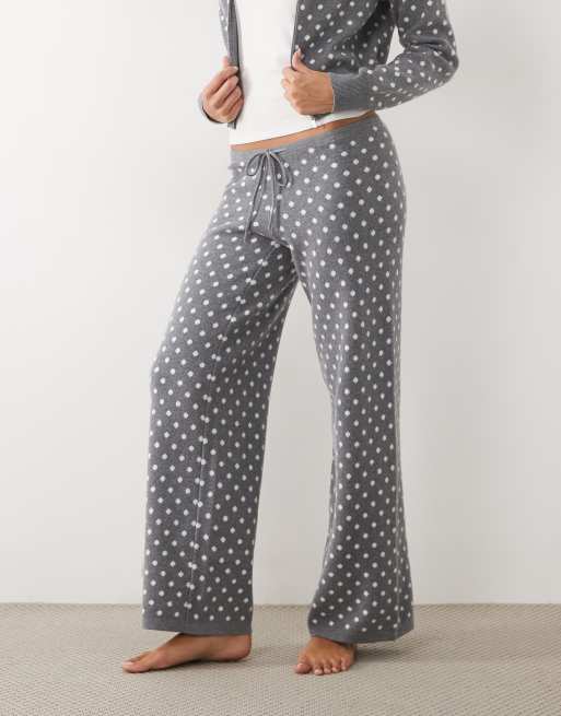 Cotton On lounge straight leg knit trouser in polka dot co-ord, 2 of 4