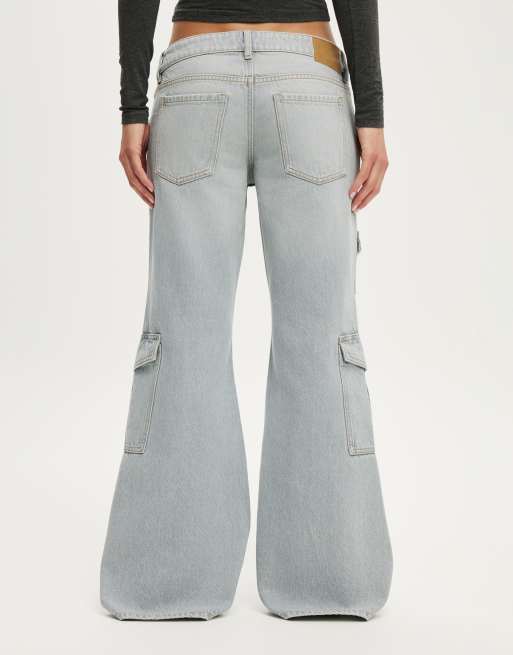 Cotton On Low relaxed flare jean in grey, 3 of 4