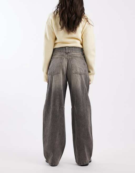 Cotton On low rise barrel jean in y2k washed grey, 2 of 5