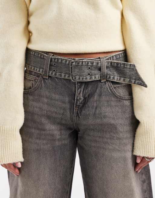 Cotton On low rise barrel jean in y2k washed grey, 5 of 5