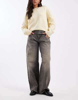 Cotton:on Cotton On Low Rise Barrel Jeans In Gray