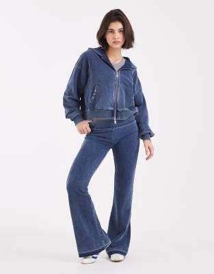 Cotton On Low Rise Boot Cut Sweatpants In Blue
