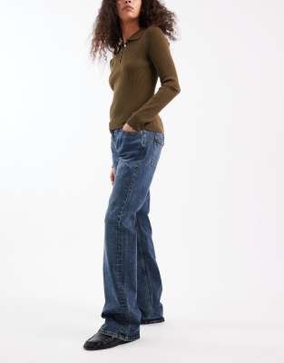 Cotton On Low Rise Bootcut Jean In Blue