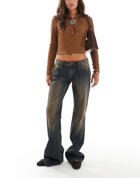 Cotton On low rise bootcut jeans in cinnamon blue 