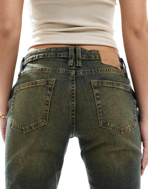 Cotton On low rise bootcut jeans in rust blue 