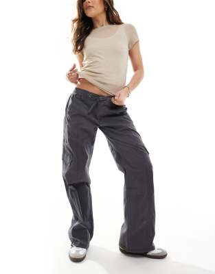 Cotton  On Low rise cargo pant in charcoal - view 1