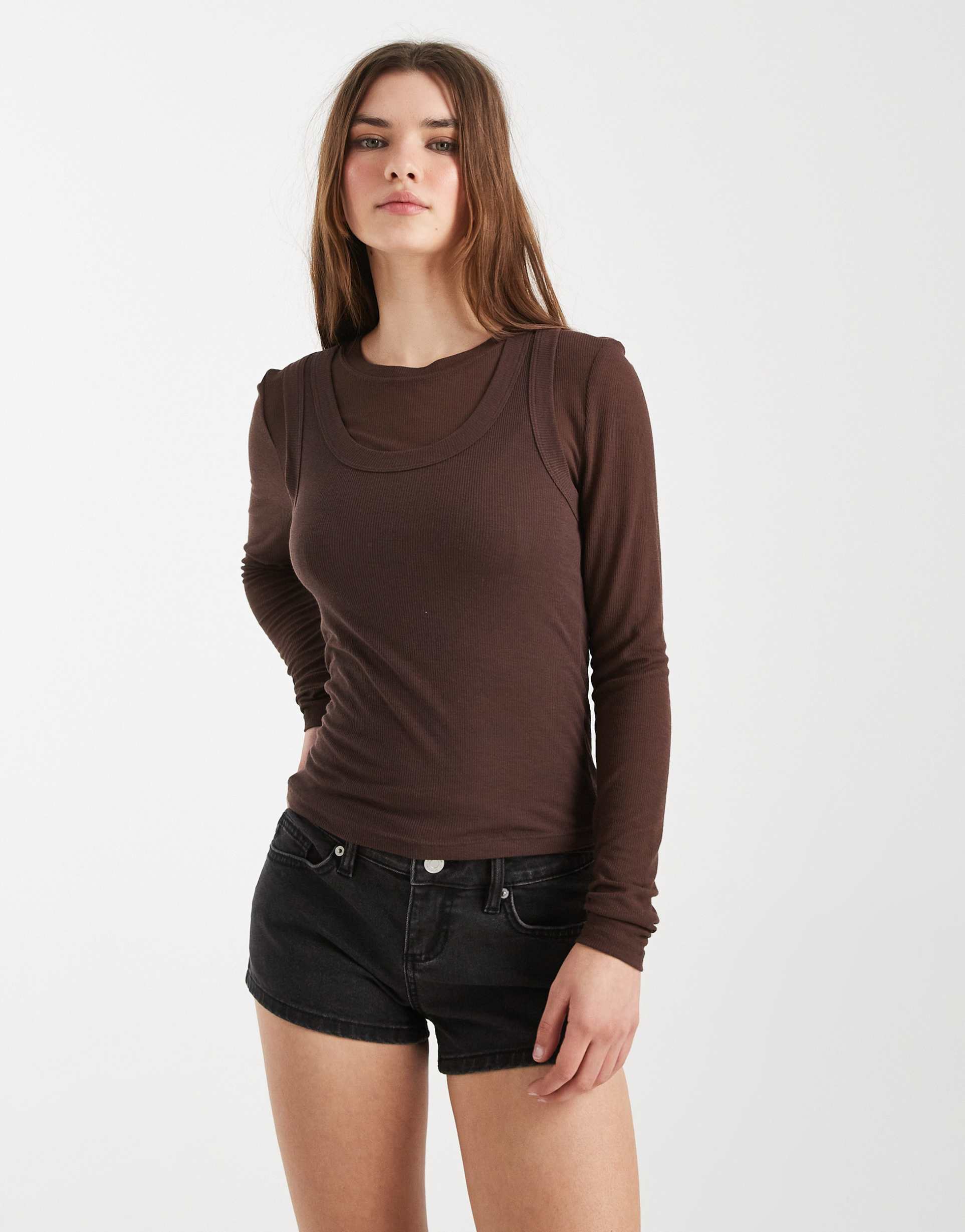 cotton on low rise denim micro mini skirt in black