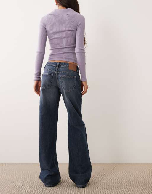 Cotton On low rise straight jean in boderline blue , 2 of 5