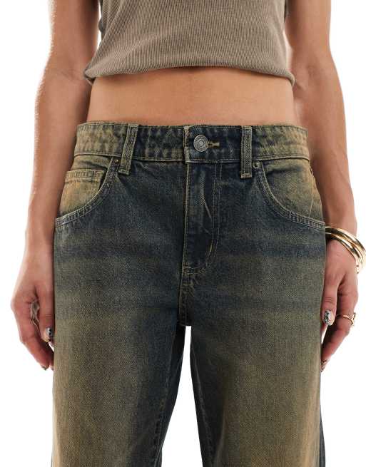 Cotton On low rise straight jean in honey blue, 5 of 5