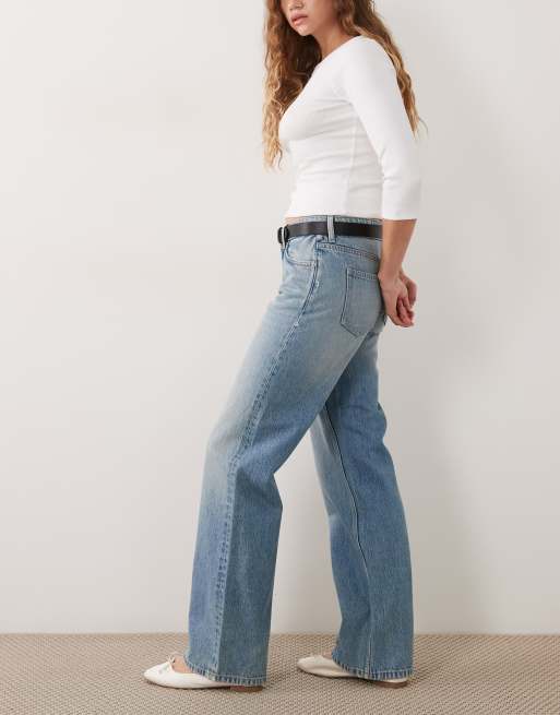 Cotton On low rise straight jean in palmside blue , 2 of 5
