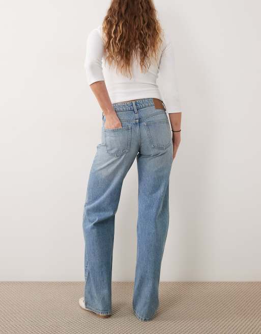 Cotton On low rise straight jean in palmside blue , 3 of 5