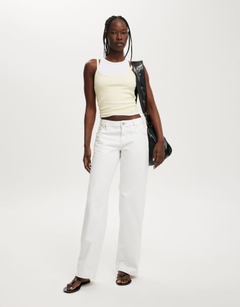 Cotton On Low rise straight jean in white - view 1