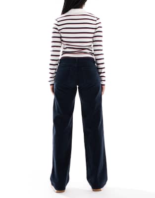Cotton On Low Rise Straight Leg Corduroy Jeans In Blue
