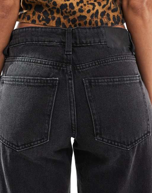 Cotton On low rise straight leg jeans in graphite black, 5 of 5