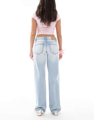 Cotton:on Cotton On Low Rise Straight Leg Jeans In Blue