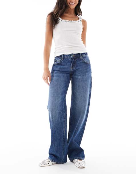 Cotton On low rise straight leg jeans in river blue - view 1