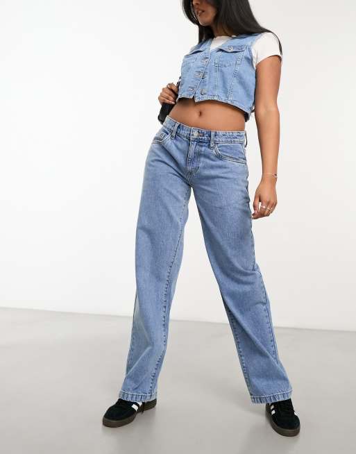 Mid Rise Straight Leg Jean : Vintage Blue