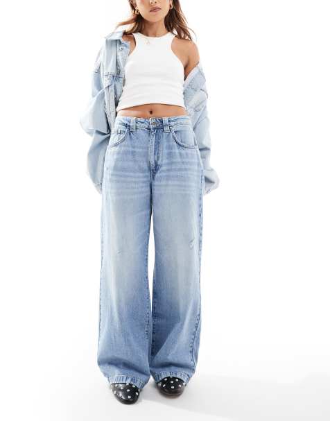 Cotton On low rise super baggy jean in breeze blue - view 1