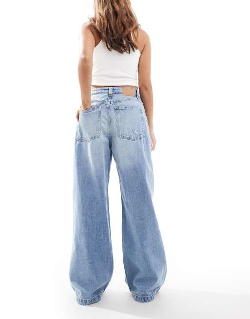 Cotton On low rise super baggy jeans in breeze blue ASOS
