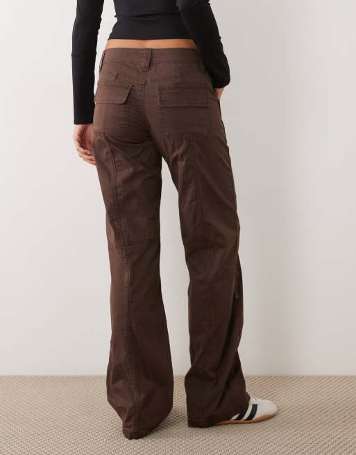 Cotton On low rise utility pant in washed oak, 2 of 5