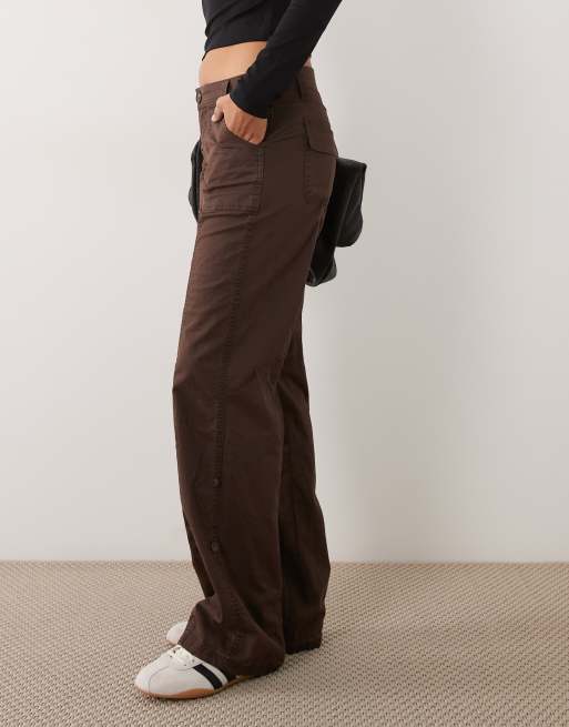 Cotton On low rise utility pant in washed oak, 3 of 5