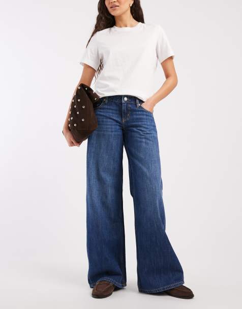 Cotton On low rise wide leg jean in scorpio blue - view 1
