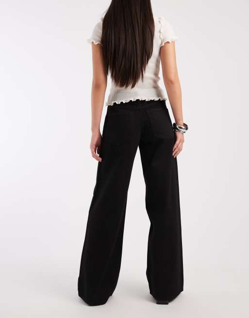 Cotton On low rise wide leg jeans in aqaurius black, 2 of 5