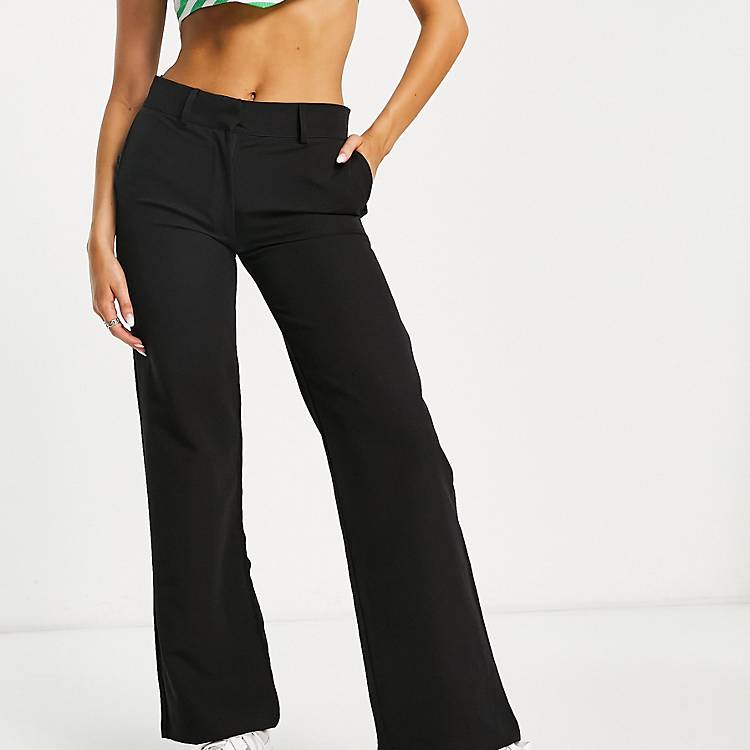 Cotton On low rise wide leg pants in black