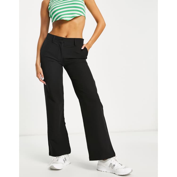 Cotton On low rise wide leg pants in black