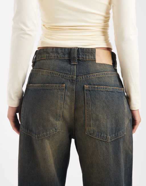 Cotton On Low super baggy jean in dark blue  - NAVY, 5 of 5