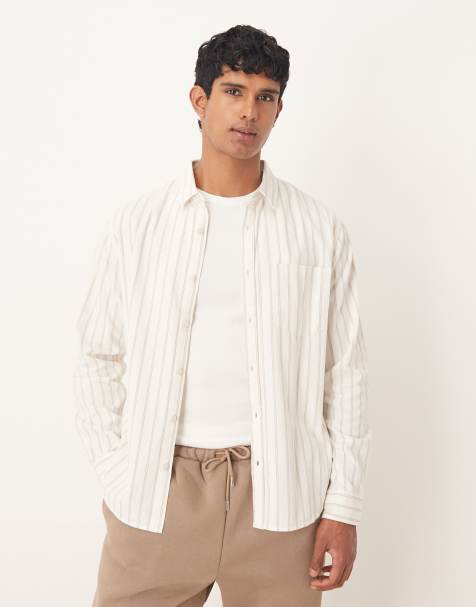 Cotton On Luca long sleeve shirt in white - WHITE - view 1