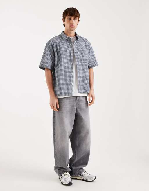 Cotton On - Lucky - Camicia a maniche corte blu a quadri, 2 di 5