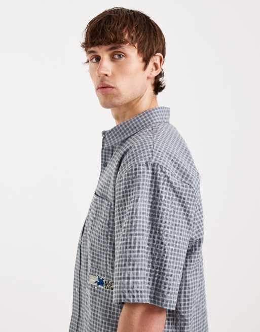 Cotton On – Lucky – Kurzärmliges Hemd in Blau kariert, 4 von 5