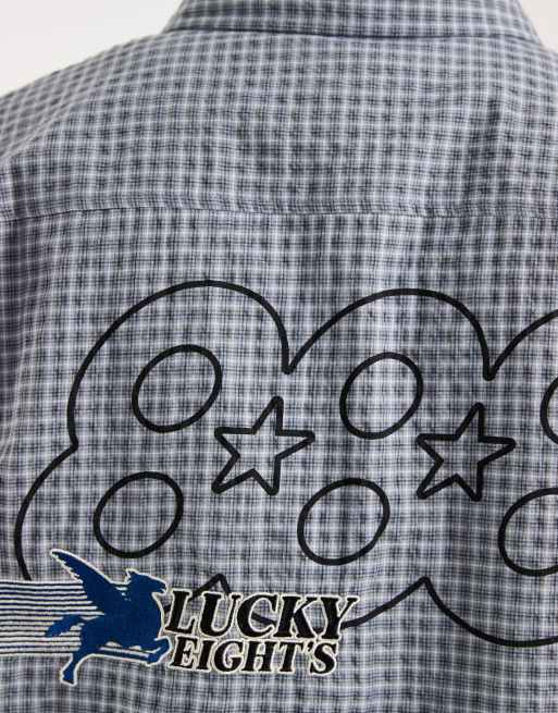 Cotton On lucky short sleeve shirt in blue check, 5 of 5