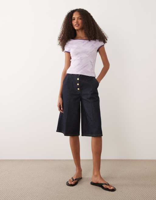Cotton On lucky star graphic off the shoulder baby tee in mauve mist, 2 of 4