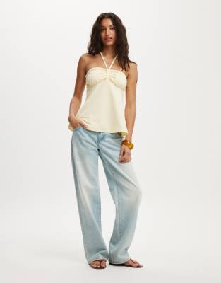 Cotton On Lucy Babydoll Halter In Neutral