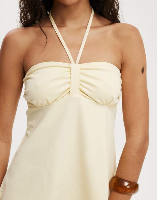 Cotton On Lucy babydoll halter in beige, 2 of 4