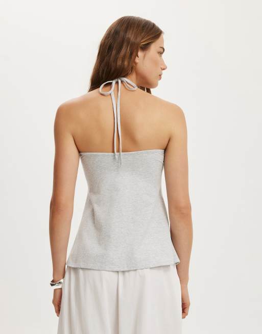 Cotton On Lucy babydoll halter in grey, 2 of 4