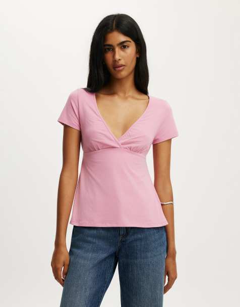 Cotton On Lucy babydoll tee in pink - view 1