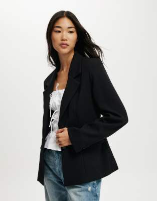 Cotton On Luis blazer in black - BLACK - view 1