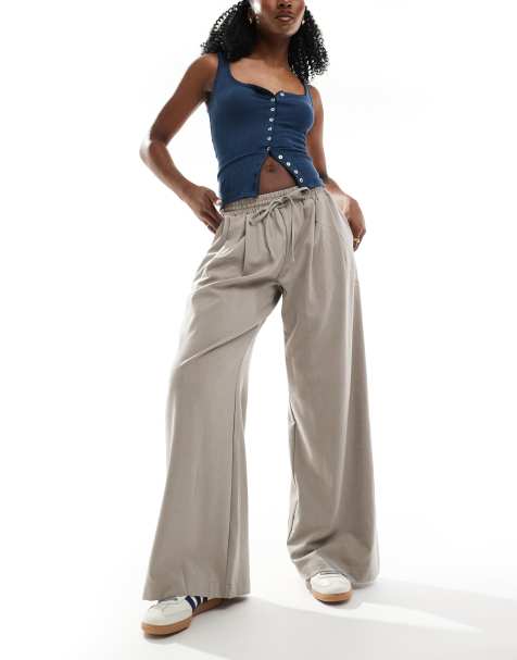 Cotton On Luis pull on suiting pant in taupe marle - view 1