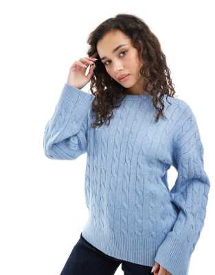 Cotton On - Lux - Pullover in Kobaltblau mit Rundhalsausschnitt