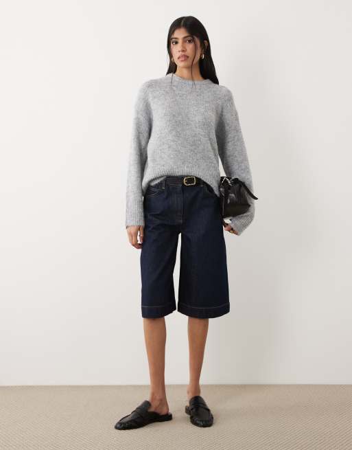 Cotton On Luxe crew neck sweater in dreamy mid heather gray, 2 of 4