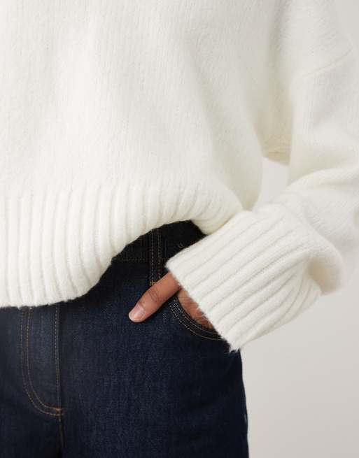 Cotton On Luxe crew neck sweater in lofty white, 2 of 4