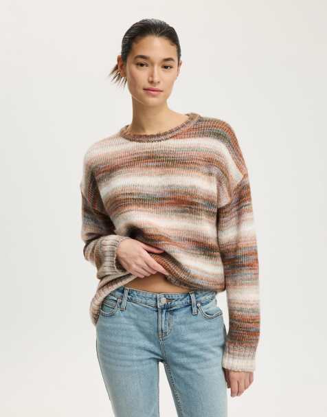 Cotton On Luxe crew sweater in multi - view 1
