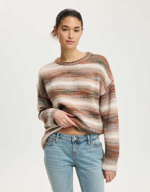 Cotton On Luxe crew sweater in multi