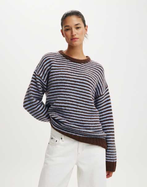 Cotton On Luxe crew sweater in multi - view 1